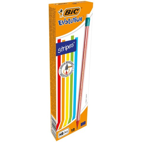 Ołówek Evolutiom Stripes HB Bic (8960342)