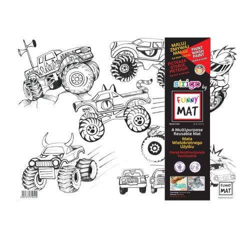 Podkład na biurko FUNNY MAT TRANSPARENT MONSTER SFU 1042 polipropylen PP [mm:] 335x480 Strigo (8681379310420)