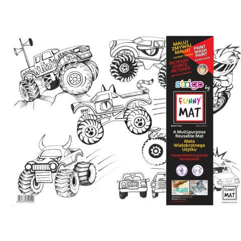 Podkład na biurko FUNNY MAT TRANSPARENT MONSTER SFU 1042 polipropylen PP [mm:] 335x480 Strigo (8681379310420)