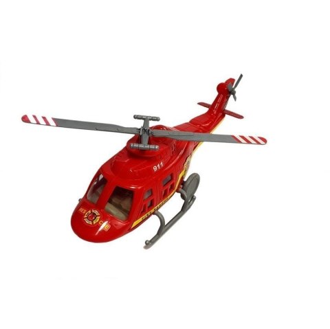 Samochód strażacki Zestaw Pojazdów Straż Pożarna Helikopter Motor Światło Dźwięki Lean (6946)