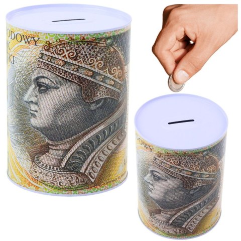 Skarbonka puszka banknot 16cm metal Lean (22082)