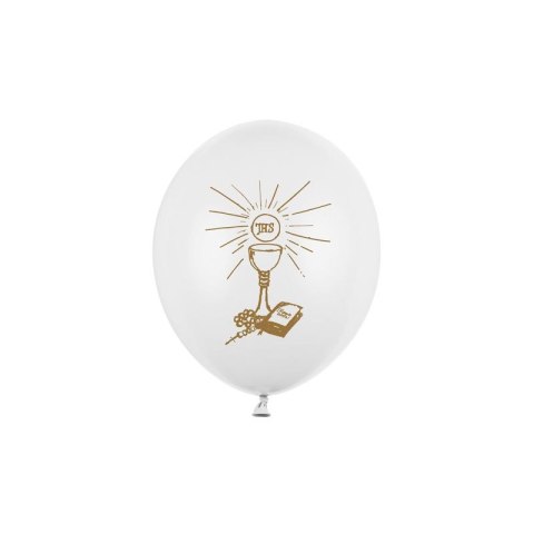 Balon gumowy 50 szt biały perłowy Partydeco (SB12P-109Z-008)