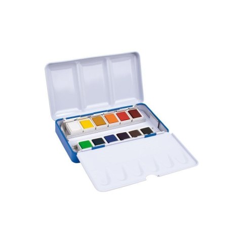 Farby akwarelowe metalowa kasetka, w kostkach 12 kolor. Milan (05B1612) Farby akwarelowe metalowa kasetka, w kostkach 12 kolor. Milan (05B1612)