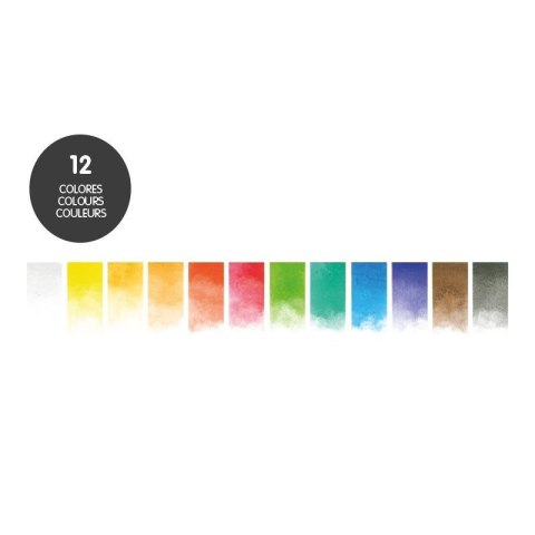 Farby akwarelowe metalowa kasetka, w kostkach 12 kolor. Milan (05B1612) Farby akwarelowe metalowa kasetka, w kostkach 12 kolor. Milan (05B1612)