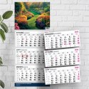 Kalendarz ścienny PREMIUM trójdzielny A4 Press (OGRÓD)