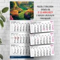 Kalendarz ścienny PREMIUM trójdzielny A4 Press (OGRÓD)