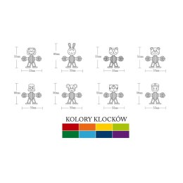 Klocki pozostałe liczmany zwierzątka Askato (102160)