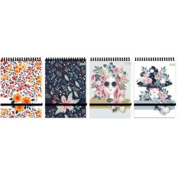 Kołozeszyt (kołonotatnik) Flower A6 96k. KRATKA Beniamin