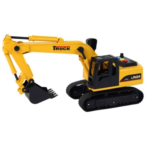 Koparka Z Łyżką Żółta Gąsienice Światła Dźwięk Lean (15499)