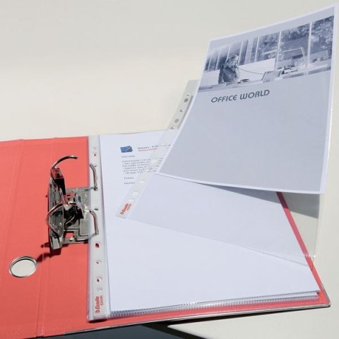 Koszulki na dokumenty groszkowa A4 kolor: transparentna typu U 43 mic. Esselte (628486) Koszulki na dokumenty groszkowa A4 kolor: transparentna typu U 43 mic. Esselte (628486)