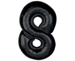 Balon foliowy Smart, cyfra 8 czarna, 92 cm Godan (CH-S9C8)