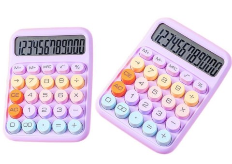 Kalkulator na biurko Fioletowy Biurowy Nauka Wielofunkcyjny Kolorowy Elektroniczny Lean (20212)