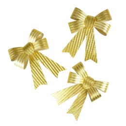 Kokarda Zestaw kokard dekoracyjnych - prążki (3 szt.) złotych Arpex (BN5472ZLO-0653)