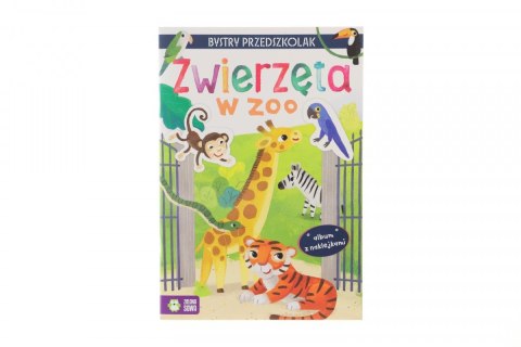 Książeczka edukacyjna Bystry maluszek.Album z naklejkami. Zwierxęta w Zoo Zielona Sowa Książeczka edukacyjna Bystry maluszek.Album z naklejkami. Zwierxęta w Zoo Zielona Sowa