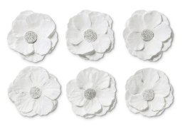 Ozdoba papierowa kwiaty samoprzylepne clematis białe Galeria Papieru (252014)