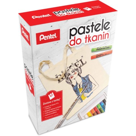 PTS Zestaw pasteli do tkanin z torbą Pentel PTS Zestaw pasteli do tkanin z torbą Pentel