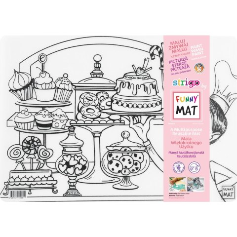 Podkład na biurko FUNNY MAT TRANSPARENT CUKIERNIA sfu1061 polipropylen PP [mm:] 335x480 Strigo (8681379310611)