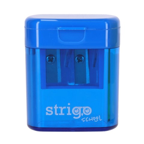 Temperówka z pojemnikiem na 2 grubości oł.i kredek mix plastik Strigo (SSC389)