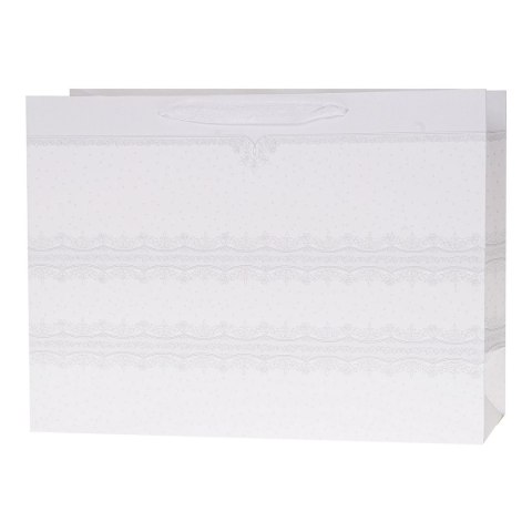 Torba prezentowa torebka lux brok Biała horyzont MaxMax [mm:] 550x400x 200 Rozette (5907354051083)