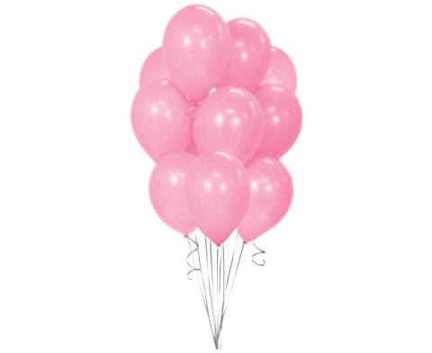 Balon gumowy metalik różowy 10 szt. różowa 300mm 12cal Godan (BALONY BEAUTY&CHARM)