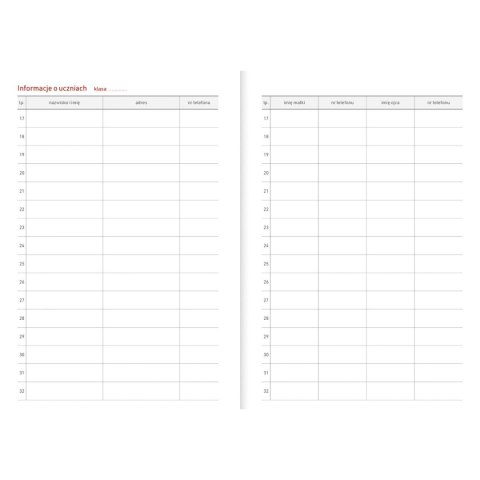 Kalendarz nauczyciela książkowy (terminarz) PCV KWIATY bezbarwny B6 Wydawnictwo Wokół Nas (A5TN089B)