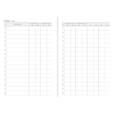 Kalendarz nauczyciela książkowy (terminarz) PCV KWIATY bezbarwny B6 Wydawnictwo Wokół Nas (A5TN089B)