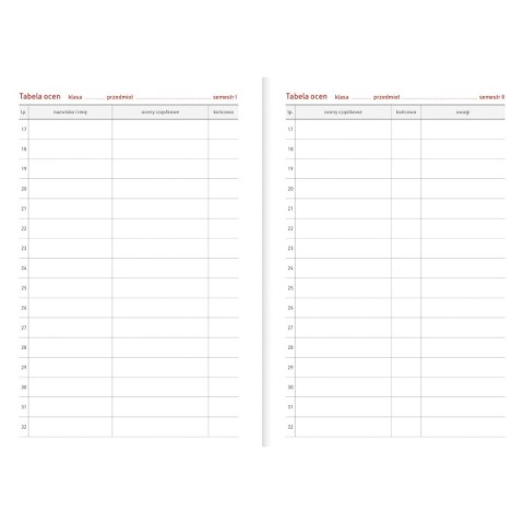 Kalendarz nauczyciela książkowy (terminarz) PCV KWIATY bezbarwny B6 Wydawnictwo Wokół Nas (A5TN089B)