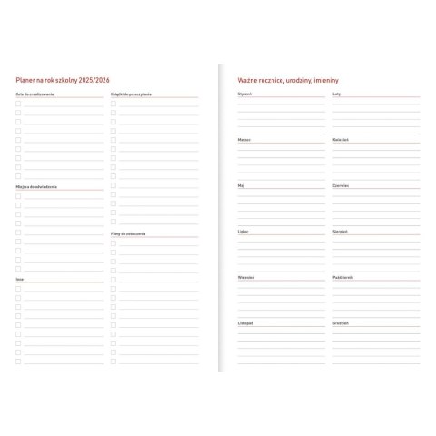 Kalendarz nauczyciela książkowy (terminarz) PCV KWIATY bezbarwny B6 Wydawnictwo Wokół Nas (A5TN089B)