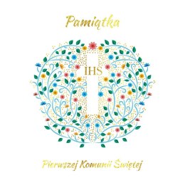 Kartka składana KARNET B6 KOMUNIA krzyż B6 Henry (5907222713549)