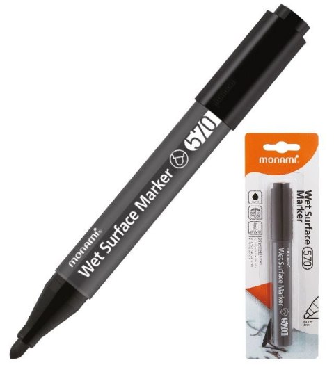 Marker specjalistyczny Do Mokrych Powierzchni 2080140502 B 570/1B wkład czarny 1,2mm Monami (160-2531)