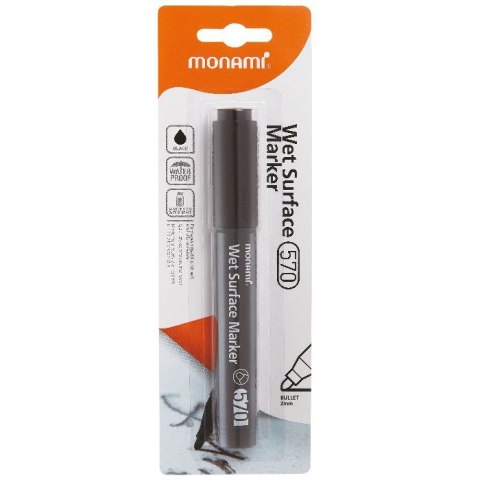 Marker specjalistyczny Do Mokrych Powierzchni 2080140502 B 570/1B wkład czarny 1,2mm Monami (160-2531)