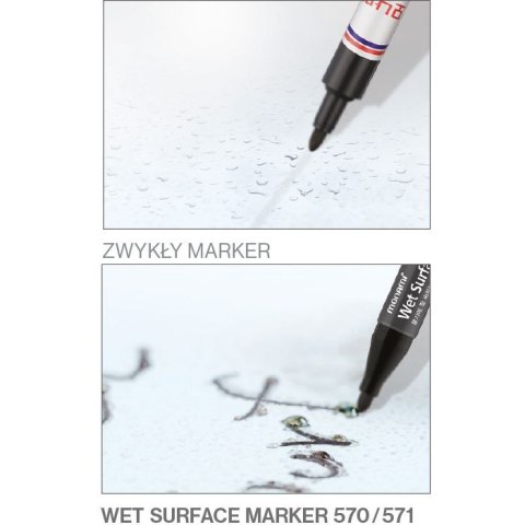 Marker specjalistyczny Do Mokrych Powierzchni 2080140502 B 570/1B wkład czarny 1,2mm Monami (160-2531)