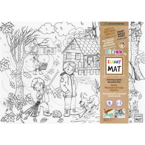 Podkład na biurko FUNNY MAT white JESIEŃ sfu1068 biały polipropylen PP [mm:] 335x480 Strigo (8681379310680)