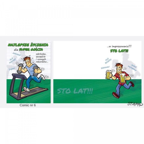 Kartka składana Comic Urodzinowy dla chłopaka B6 Ev-corp (STKC-006) Kartka składana Comic Urodzinowy dla chłopaka B6 Ev-corp (STKC-006)