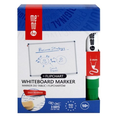 Marker suchościeralny zielony zielony 1-3mm okrągła końcówka Memobe (MM350-04) Marker suchościeralny zielony zielony 1-3mm okrągła końcówka Memobe (MM350-04)