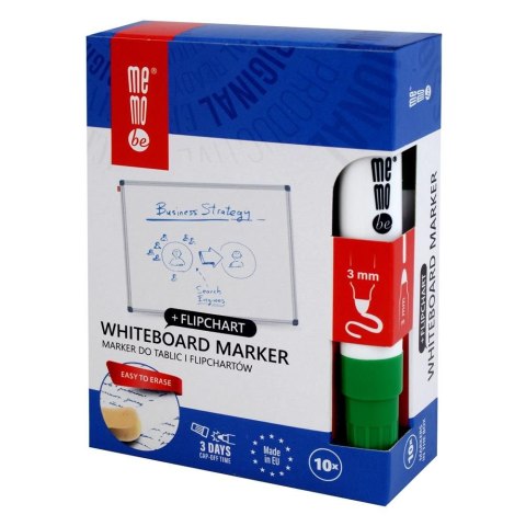 Marker suchościeralny zielony zielony 1-3mm okrągła końcówka Memobe (MM350-04) Marker suchościeralny zielony zielony 1-3mm okrągła końcówka Memobe (MM350-04)
