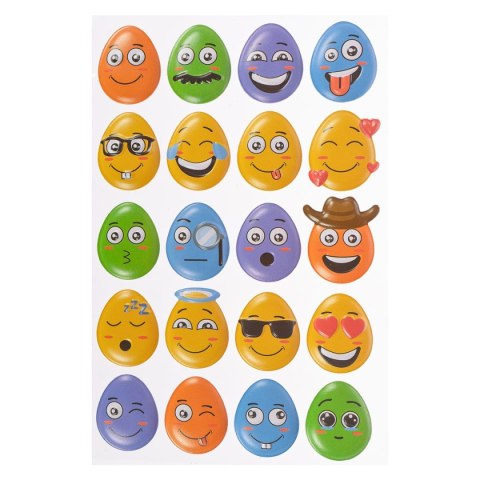 Ozdoba wielkanocna Naklejki pisanki buźki Arpex (SW7970)