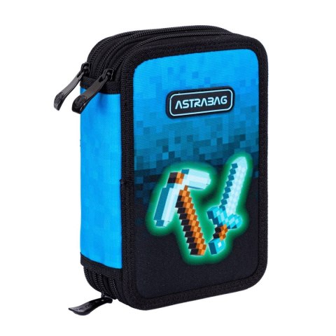 Piórnik Astrabag Jumbo Blue Pixel Astra (503024055) Piórnik Astrabag Jumbo Blue Pixel Astra (503024055)