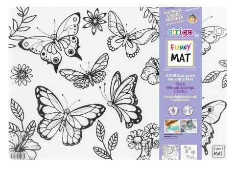 Podkład na biurko FUNNY MAT TRANSPARENT MOTYLKI sfu1063 polipropylen PP [mm:] 335x480 Strigo (8681379310635)