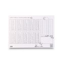 Podkład na biurko FUNNY MAT WHITE tabliczka mnozenia SFU1034 polipropylen PP [mm:] 335x480 Strigo (8681378310346)