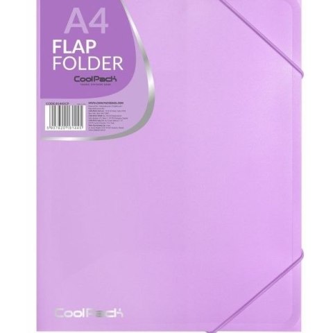 Teczka plastikowa na gumkę Pastelowa A4 fiolet Patio (81445)