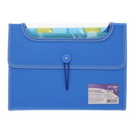 Teczka z przegródkami 6 przekładek PP niebieska 590565880327 A4 kolor: niebieski 6 przegródek Strigo (SF102)