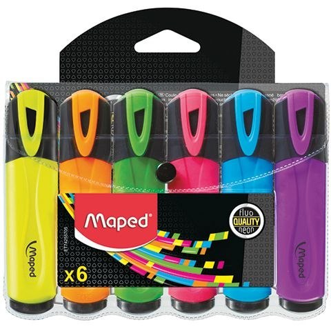 Zakreślacz PEPS fluo mix 1-5mm Maped (742557) Zakreślacz PEPS fluo mix 1-5mm Maped (742557)