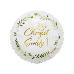 Balon foliowy Chrzest Święty (gołąbek i krzyż) 18cal Godan (FG-OCGK)