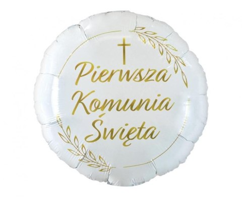 Balon foliowy Komunia Święta (kłosy) 18cal Godan (FG-OKSK) Balon foliowy Komunia Święta (kłosy) 18cal Godan (FG-OKSK)