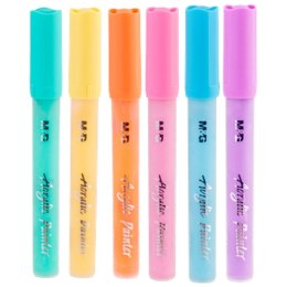 Marker specjalistyczny Pastelowe markery akrylowe Happy Color (MG APL976P5 WP6)