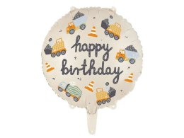 Balon foliowy Pojazdy budowlane 18cal Partydeco (FB213)