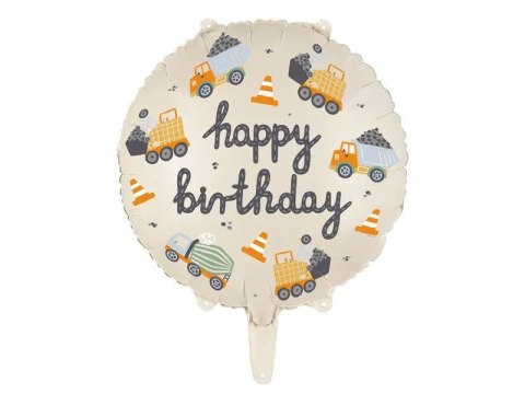 Balon foliowy Pojazdy budowlane 18cal Partydeco (FB213) Balon foliowy Pojazdy budowlane 18cal Partydeco (FB213)