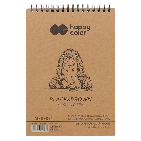 Blok artystyczny Happy Color szkicownik A5 80g 50k Happy Color (HA 3808 1520-BB50)