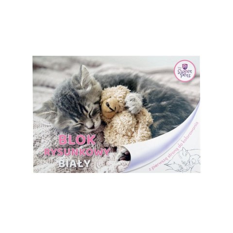 Blok rysunkowy The Sweet Pets A4 biała 80g 20k [mm:] 296x210 Beniamin